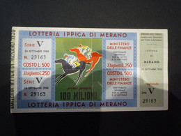 Billets De Loterie / 1958 - Billetes De Lotería