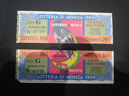 Billets De Loterie / 1959 - Billetes De Lotería