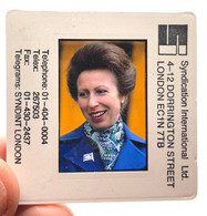 British Royal Family Princess Anne Of England 1988 Color Slide Portrait In Essex Mission President To Seaman Visits - Film Projectors