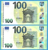 100 EURO SPAIN DRAGHI PAREJA VA-V004 UNC-FDS (D133) - 100 Euro