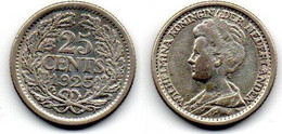 Pays Bas - 25 Cents 1925 TB+ - 25 Centavos