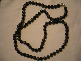 Kette Mit Schneeflocken-Obsidian-Kugeln Mit Karabinerverschluss  (949) - Necklaces/Chains