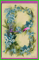 CPA - 1905 Illustration De Catharina KLEIN La Lettre B Avec Des Fleur Bleue Myosotis - Klein, Catharina