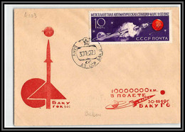 3052 Espace (space Raumfahrt) Lettre Cover Russie (Russia) 30/11/1962 Lollini 4003 Mars 10 Millions De Kilometres Bakou - Russia & USSR