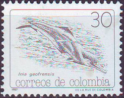 COLOMBIA - Amazon Dolphin - **MNH - 1987 - Dolphins