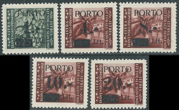 1945 ISTRIA E LITORALE SLOVENO SEGNATASSE 5 VALORI MNH ** - RB33-10 - Occ. Yougoslave: Littoral Slovène