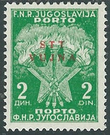 1952 TRIESTE B SEGNATASSE SOPRASTAMPATO 2 D MH * - RB33-10 - Segnatasse