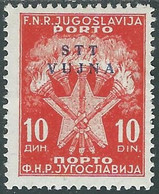 1952 TRIESTE B SEGNATASSE SOPRASTAMPATO 10 D MH * - RB33-10 - Portomarken