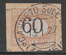 Italia Italy 1924 Regno Segnatasse 60c Su Frammento Sa N.S33 US - Postage Due