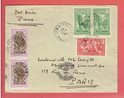 MADAGASCAR 1939 TAMATAVE POUR PARIS FRANCE PAR AVION ENVELOPPE EN TRES BON ETAT - Covers & Documents