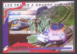 Guinea, Guinee, 2011, British High Speed Trains, MNH, Michel Block 2045 - Guinée (1958-...)