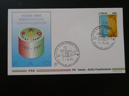 FDC FAO Alimentation Food Italie Ref 87585 - Against Starve