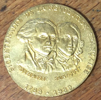 RÉVOLUTION FRANÇAISE ROBESPIERRE SAINT-JUST MÉDAILLE MONNAIE DE PARIS JETON TOURISTIQUE TOKENS MEDALS COIN - Autres & Non Classés