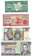 Burundi (BRB) 10 20 50 100 Francs 2007 UNC Cat No P-33,27,36,37 / BI214l, BI215n, BI222g, BI223f - Burundi