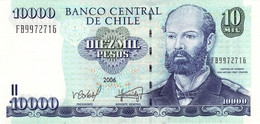 CHILE 10000 PESOS 2006 P-157c UNC W/ BLIND BARS [CL294w] - Chile