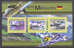 Guinea, Guinee, 2011, German Military Airplanes, MNH Sheetlet, Michel 9039-9041 - Guinée (1958-...)