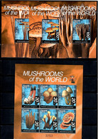 Bhutan 1999 .  Mushrooms Of The World . 3 S/S + 3 M/S Of 6. Michel # 2070-087 + BL.413-15 - Bhoutan