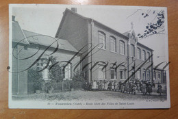 Fourmies Nord D59. Ecole Des Filles St Louis. Cachet Postale "A" 1910 - Fourmies