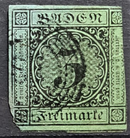 BADEN 1853 - Canceled - Mi# 6 - 3kr - Used