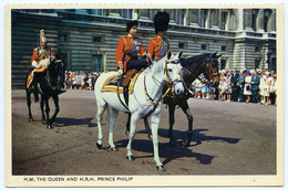 H. M. THE QUEEN AND H. R. H. PRINCE PHILIP - ON HORSEBACK - Royal Families