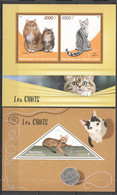 JA245 2016 CATS DOMESTIC ANIMALS FAUNA 1KB+1BL MNH - Domestic Cats