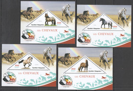 JA407 2019 HORSES ANIMALS CHARLES DARWIN PUBLICATION 4BL MNH - Horses