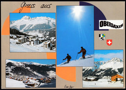 Switzerland Obersaxen 1993 / Gruss Aus Obersaxen / Panorama, Alpine Skiing, Ski Lift - Obersaxen