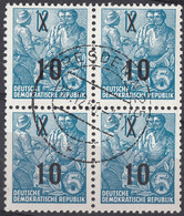 DDR - 1954 - Quartina Obliterata Di Yvert 178. - Used Stamps