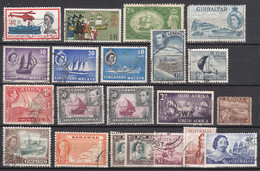 Great Britain And Colonies, Australia And New Zealand, Ships, Boats Used Stamps Lot - Schiffe