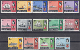 Gibraltar, Ships Boats 1967 Mi#188-201 Mint Never Hinged - Boten