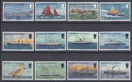 Guernsey, Ships Boats 1972,1973,1974, 3 Complete Sets, Mint Never Hinged - Ships