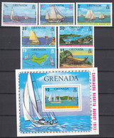 Grenada, Ships Boats 1983 Mi#525-531 And Block 29, Mint Never Hinged - Boten