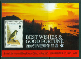 Tristan Da Cunha 1997 Gough Island Birds, Hong Kong MS MUH - Tristan Da Cunha