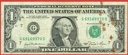 Etats-Unis D'Amérique - Billet De 1 Dollar - George Washington - Chicago G - 1981 - P468A - Federal Reserve (1928-...)