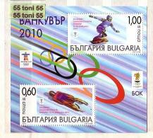 2010 Winter Olympic G.- Vancouver   S/S - MNH Bulgaria / Bulgarie - Winter 2010: Vancouver
