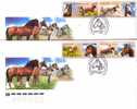 Russie /Russia.2007. Domestic Sorts Of The Horses.  4v. - 2 FDC - FDC