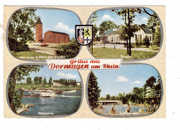 4047 DORMAGEN, Tierpark, Schwimmbad, Kath. Kirche, Rheinpartie, Binnenschiffe, Stadtwappen, 1966 - Dormagen