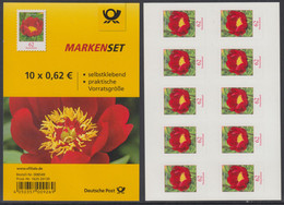 !a! GERMANY 2014 Mi. 3121 MNH BOOKLET(10) (self-adhesive) -Flowers: Garden Peony - 2011-2020