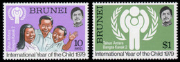 Brunei, 1979, International Year Of The Child, IYC, United Nations, MNH, Michel 227-228 - Brunei (...-1984)