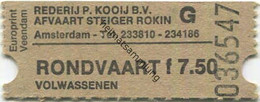 Niederlande - Rederij P. Kooij B.V. Afvaart Steiger Rokin - Rondvaart F 7.50 - Europe