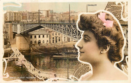 France - 29 - Brest - Fantaisie - Femme (Damaury) Et Le Pont-Tournant - Brest