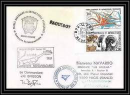 1642 Campagane Md 60 Macamo Mozambique La Reunion 28/2/1989 Signé Signed TAAF Antarctic Terres Australes Lettre (cover) - Lettres & Documents