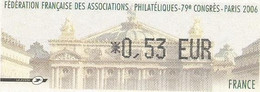 Timbres De Distributeurs 60e Salon Philatélique D'automne Paris 2006 - 1999-2009 Abgebildete Automatenmarke