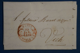 AF11 ESPANA BELLE LETTRE 1842 CATALUNA +++++LIRIDA  POUR VICH+ AFFRANCH INTERESSANT - ...-1850 Prefilatelia