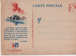 Correspondance Militaire/La France A Vaincu De Plus Grands Périls-Daladier/ORY/Bretagne/SABIN Angers/1940     TIMB137 - 1939-45