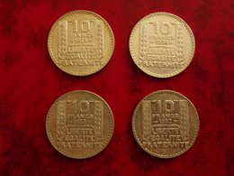 4 Pièces -    10F   1932   1933  19 34   1938          Argent - K. 10 Francs