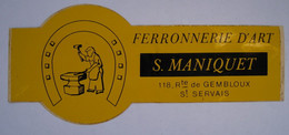 Saint Servais. Ferronnerie D'Art Métaux Acier Artisan Autocollant Régionale Belgique - Stickers