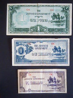 Oceania 1942: Japan Occupation 1 Pound + 1 Shilling + 1/2 Shilling - Andere - Oceanië