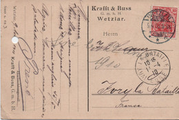 Carte Postale Sans Illustration/Krafft-Buss/ Wetzlar/Commande/LECOEUR/Fabricant De Peignes/Ivry La Bataille/1910 TIMB141 - Wetzlar