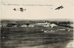 ** 69 - Rhône - Bron - Vue D' Ensemble Du Champ D' Aviation - Bron